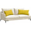 Sofa Pagalvės 2 pcs Geltona 80 x 40 cm Kordūrinis audinys