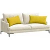 Sofa Pagalvės 2 pcs Geltona 80 x 40 cm Kordūrinis audinys