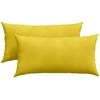 Sofa Pagalvės 2 pcs Geltona 80 x 40 cm Kordūrinis audinys