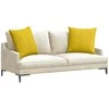 Sofa Pagalvės 2 pcs Geltona 80 x 80 cm Kordūrinis audinys