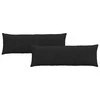 Sofa Pagalvės 2 pcs Juoda 120 x 40 cm audinys