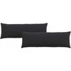 Sofa Pagalvės 2 pcs Juoda 120 x 40 cm Kordūrinis audinys