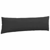 Sofa Pagalvės 2 pcs Juoda 145 x 40 cm audinys