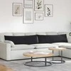 Sofa Pagalvės 2 pcs Juoda 145 x 40 cm Kordūrinis audinys