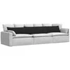 Sofa Pagalvės 2 pcs Juoda 200 x 40 cm audinys