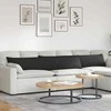 Sofa Pagalvės 2 pcs Juoda 200 x 40 cm audinys