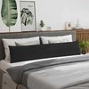Sofa Pagalvės 2 pcs Juoda 200 x 40 cm audinys