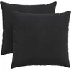 Sofa Pagalvės 2 pcs Juoda 45 x 45 cm Kordūrinis audinys
