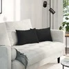 Sofa Pagalvės 2 pcs Juoda 50 x 30 cm audinys