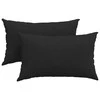 Sofa Pagalvės 2 pcs Juoda 50 x 30 cm audinys