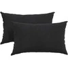 Sofa Pagalvės 2 pcs Juoda 50 x 30 cm Kordūrinis audinys