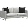 Sofa Pagalvės 2 pcs Juoda 50 x 50 cm Kordūrinis audinys