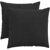 Sofa Pagalvės 2 pcs Juoda 50 x 50 cm Kordūrinis audinys