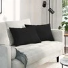 Sofa Pagalvės 2 pcs Juoda 60 x 40 cm audinys