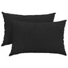 Sofa Pagalvės 2 pcs Juoda 60 x 40 cm audinys
