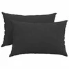 Sofa Pagalvės 2 pcs Juoda 60 x 40 cm audinys