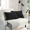 Sofa Pagalvės 2 pcs Juoda 60 x 40 cm Kordūrinis audinys