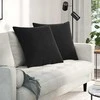 Sofa Pagalvės 2 pcs Juoda 60 x 60 cm Kordūrinis audinys