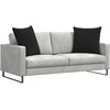 Sofa Pagalvės 2 pcs Juoda 60 x 60 cm Kordūrinis audinys