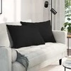 Sofa Pagalvės 2 pcs Juoda 70 x 50 cm audinys