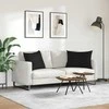 Sofa Pagalvės 2 pcs Juoda 70 x 50 cm audinys