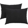 Sofa Pagalvės 2 pcs Juoda 70 x 50 cm Kordūrinis audinys