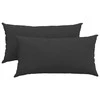 Sofa Pagalvės 2 pcs Juoda 80 x 40 cm audinys
