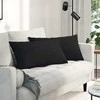 Sofa Pagalvės 2 pcs Juoda 80 x 40 cm audinys