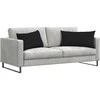 Sofa Pagalvės 2 pcs Juoda 80 x 40 cm audinys