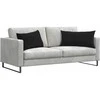 Sofa Pagalvės 2 pcs Juoda 80 x 40 cm Kordūrinis audinys