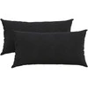 Sofa Pagalvės 2 pcs Juoda 80 x 40 cm Kordūrinis audinys
