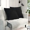 Sofa Pagalvės 2 pcs Juoda 80 x 80 cm audinys
