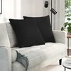 Sofa Pagalvės 2 pcs Juoda 80 x 80 cm audinys