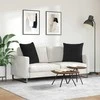 Sofa Pagalvės 2 pcs Juoda 80 x 80 cm Kordūrinis audinys