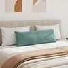 Sofa Pagalvės 2 pcs Jūrinė žalia 120 x 40 cm Kordūrinis audinys