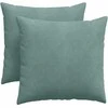 Sofa Pagalvės 2 pcs Jūrinė žalia 45 x 45 cm Kordūrinis audinys