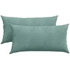 Sofa Pagalvės 2 pcs Jūrinė žalia 80 x 40 cm Kordūrinis audinys