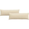 Sofa Pagalvės 2 pcs Kreminė 120 x 40 cm audinys