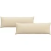Sofa Pagalvės 2 pcs Kreminė 120 x 40 cm audinys