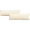 Sofa Pagalvės 2 pcs Kreminė 120 x 40 cm Kordūrinis audinys