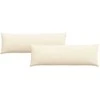 Sofa Pagalvės 2 pcs Kreminė 120 x 40 cm Kordūrinis audinys