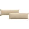 Sofa Pagalvės 2 pcs Kreminė 120 x 40 cm audinys