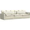 Sofa Pagalvės 2 pcs Kreminė 120 x 40 cm Kordūrinis audinys