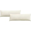 Sofa Pagalvės 2 pcs Kreminė 120 x 40 cm Kordūrinis audinys