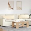 Sofa Pagalvės 2 pcs Kreminė 120 x 40 cm Kordūrinis audinys