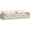 Sofa Pagalvės 2 pcs Kreminė 120 x 40 cm Kordūrinis audinys