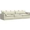 Sofa Pagalvės 2 pcs Kreminė 145 x 40 cm Kordūrinis audinys