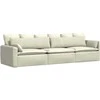 Sofa Pagalvės 2 pcs Kreminė 145 x 40 cm Kordūrinis audinys
