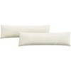 Sofa Pagalvės 2 pcs Kreminė 145 x 40 cm Kordūrinis audinys