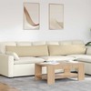 Sofa Pagalvės 2 pcs Kreminė 145 x 40 cm audinys